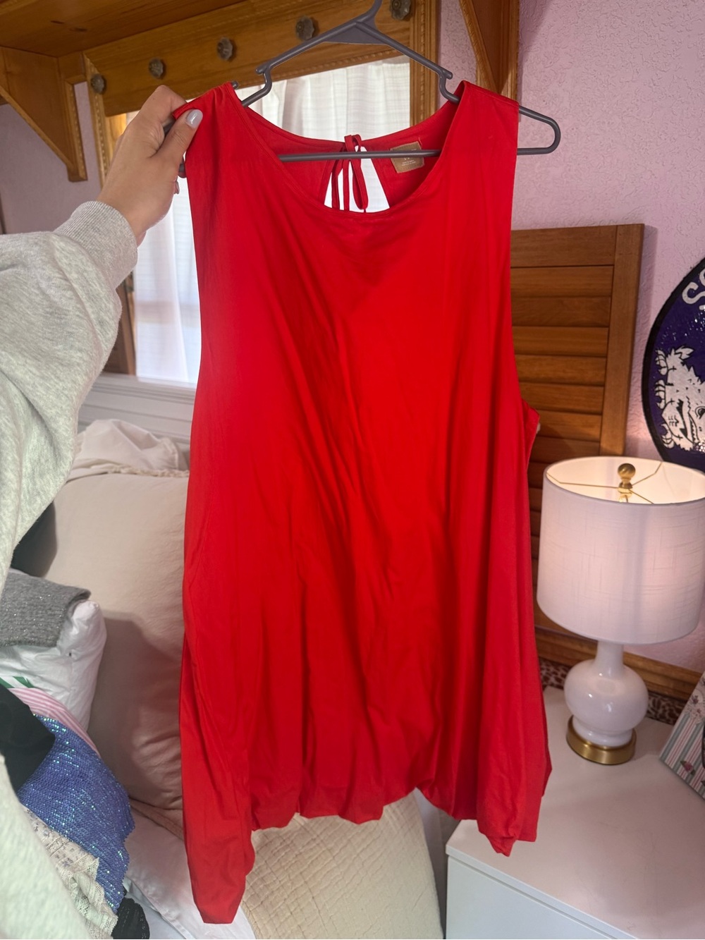 Free People Bright Red Sleeveless Mini Dress